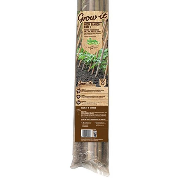 Gardman 1.5m Pre-Bulk Bamboo Canes (20 pack) 