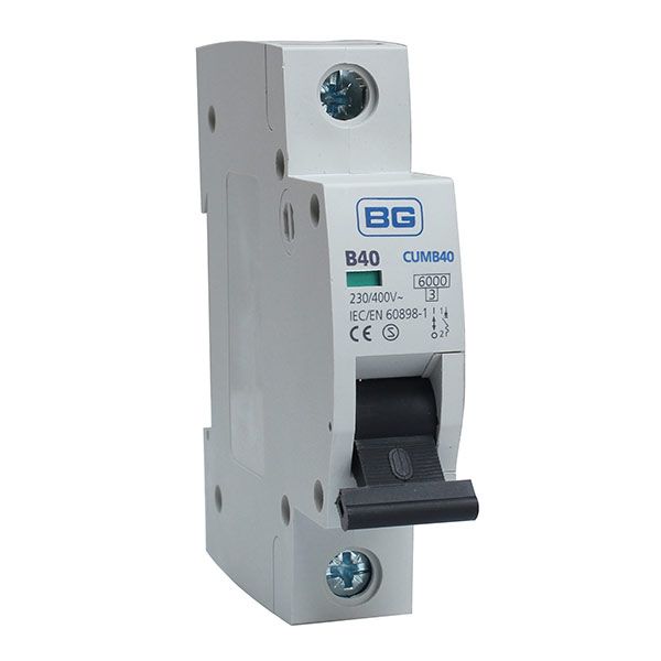 BG MCB Single Pole, 40A, Breaking Capacity 6kA