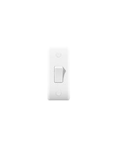 BG Nexus White Round Edge - 1 gang, 2 way Architrave Switch.